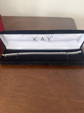 Kay Jewelers Women's Silver Double-Row Chain Bracelet